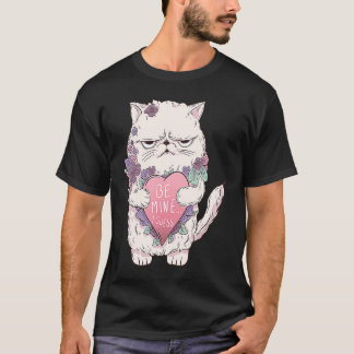 Cat Valentines Day  Kids Be Mine pink Cat T-Shirt