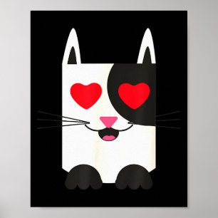 Cat Valentines Day Shirt Kitty Valentine Gift Poster