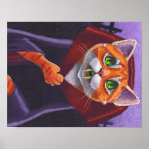 Cat Vampire Orange Tabby Poster