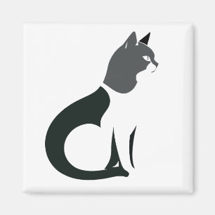 Cat Vector Art Animal Modern Urban Graphic City Magnet