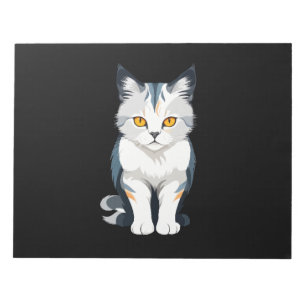 Cat Vector Art with Vibrant Colours Notepad
