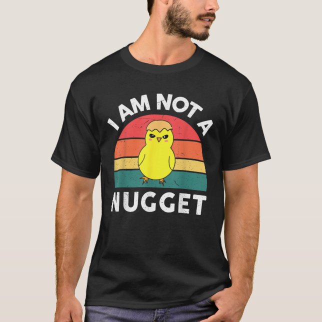 CAT Vegan I Am Not Nugget Men Women Funny Vegetari T-Shirt (Front)