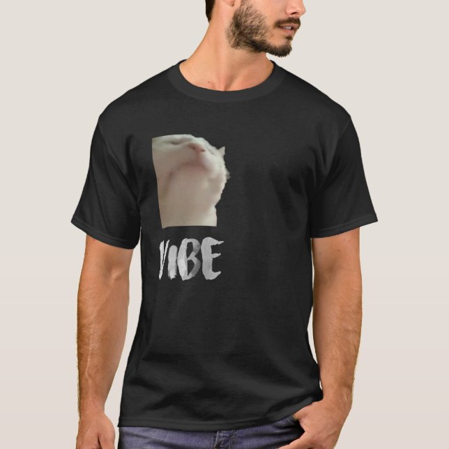 Cat vibing meme dank T-Shirt (Front)