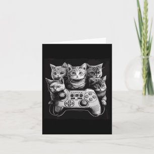 Cat Video Game Controller Squad Card