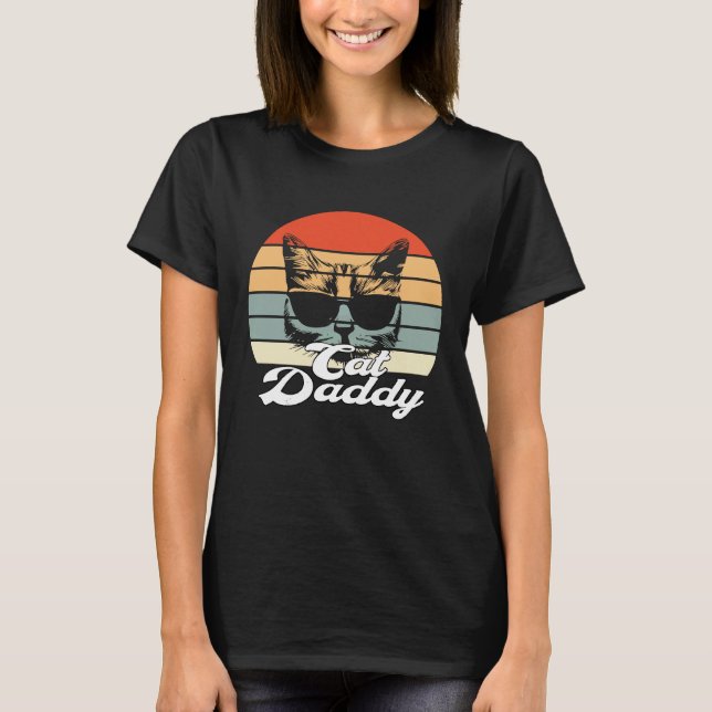 cat vintage daddy retro T-Shirt (Front)
