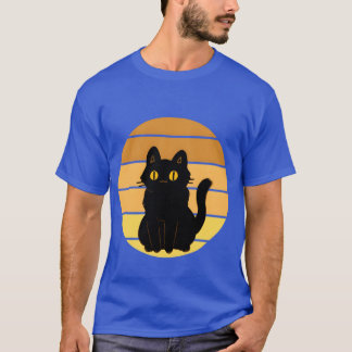 cat vintage eighties style cat retro propert funny T-Shirt