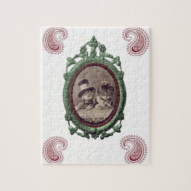 Cat Vintage Jigsaw Puzzle (Vertical)