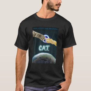 Cat Vintage Space Movie Poster Funny Novelty Gift T-Shirt