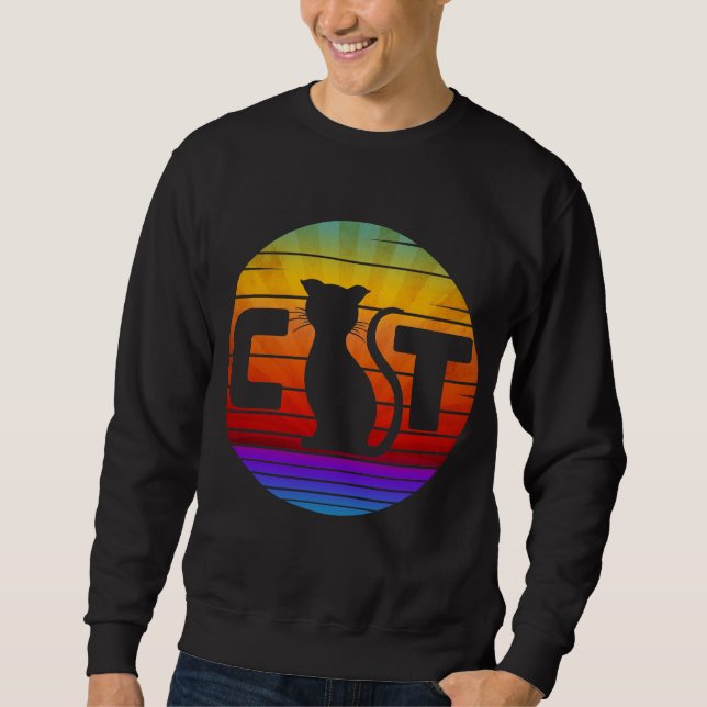 CAT VINTAGE SUNSET SWEATSHIRT (Front)