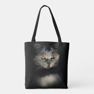Cat Vision   Grey Cat   Cat's Eyes Tote Bag