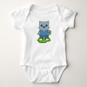 Cat Volleyball player Volleyball Baby Bodysuit