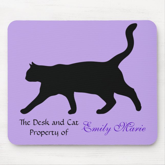 Cat Walk Silhouette: Desk of Mouse Mat (Front)