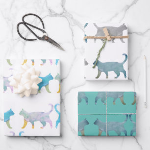 Cat Walk Wrapping Paper Sheet