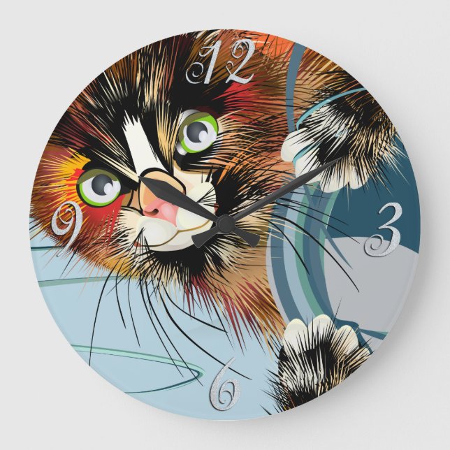 Cat  Wall Clock (Front)