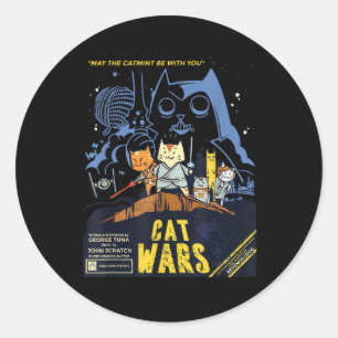 Cat Wars For Cat Lovers Perfect Funny Gift Classic Round Sticker