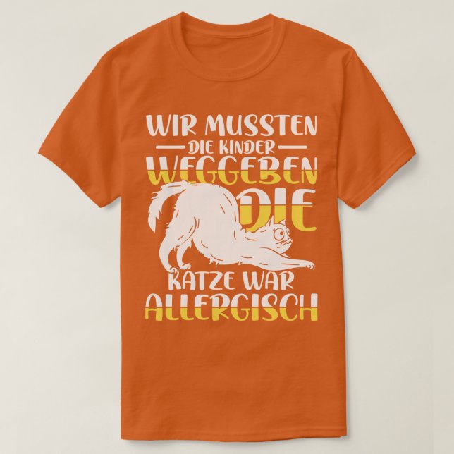 Cat was Allergic T-Shirt (Design Front)