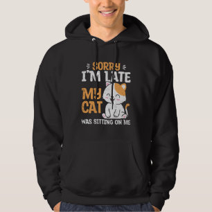 Cat Was Sitting Cute Cats Owner Pet Animals Graph Hoodie