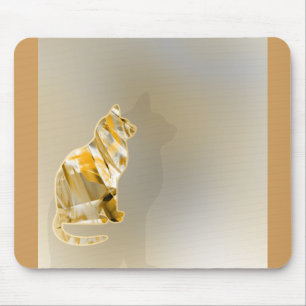 Cat Watercolor Animal for Rainbow Gold Cat Lovers Mouse Mat