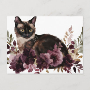 Cat Watercolor Postcard