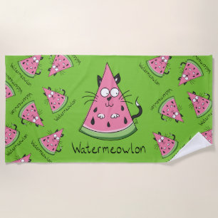 Cat Watermelon Cute Kid's Beach Towel