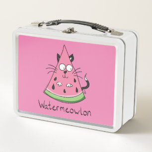 Cat Watermelon Cute Kid's Metal Lunch Box