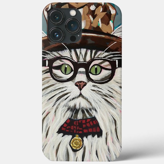 Cat wearing a hat and glasses Case-Mate iPhone case (Back)