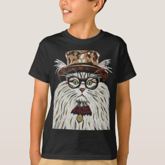 Cat wearing a hat and glasses  T-Shirt