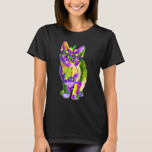 Cat Wearing Carnival Mask Mardi Gras Cat T-Shirt