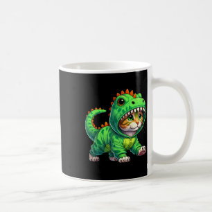 Cat Wearing Dinosaur Costume Halloween Cosplay T-r Coffee Mug