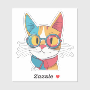 Cat Wearing Glasses Clipart