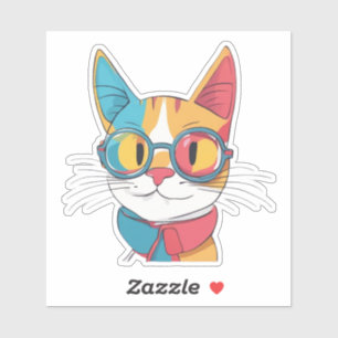 Cat Wearing Glasses Clipart-78198