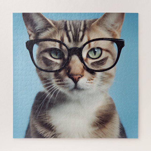 Cat Wearing Glasses Jigsaw Puzzle (Vertical)