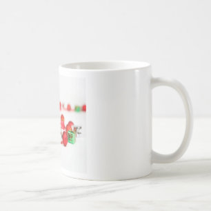 Cat wearing red Santa hat Christmas Ornament Coffee Mug