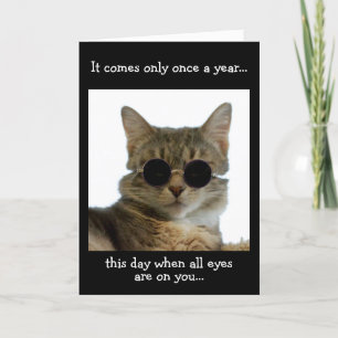 Cat Wearing Sunglasses Card