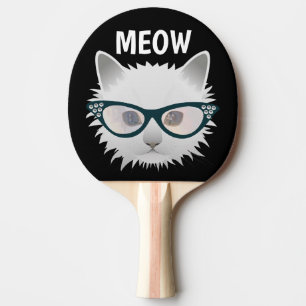 CAT WEARING SUNGLASSES PING PONG PADDLES
