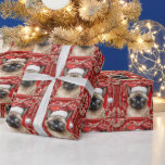 Cat wears Santa Hat for Christmas themed Party  Wrapping Paper<br><div class="desc">Cat wears Santa Hat for Christmas themed Party Wrapping Paper</div>