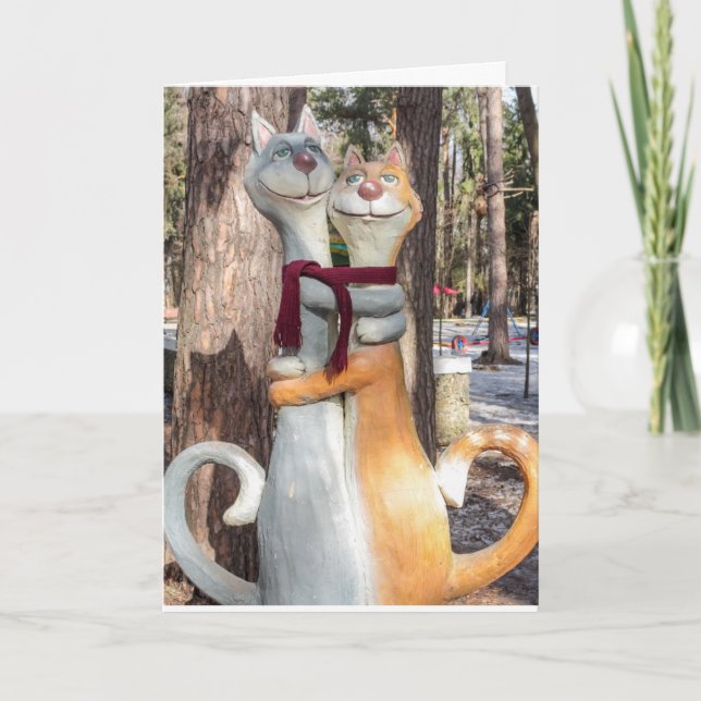CAT WEDDING ANNIVERSARY Greeting Cards (Front)