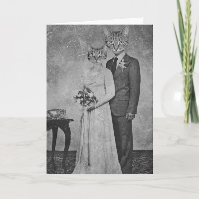 Cat wedding card (Front)