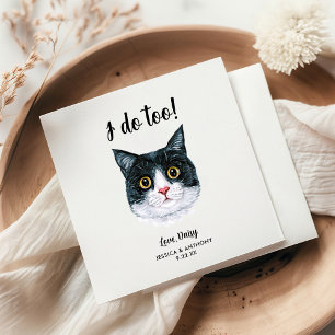Cat Wedding Cocktail Napkins