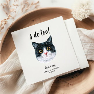 Cat Wedding Cocktail Napkins