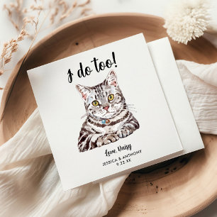 Cat Wedding Cocktail Napkins