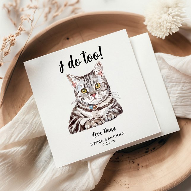 Cat Wedding Cocktail Napkins (Creator Uploaded)