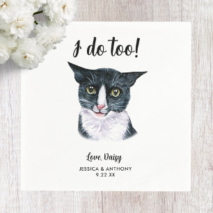 Cat Wedding Cocktail Napkins
