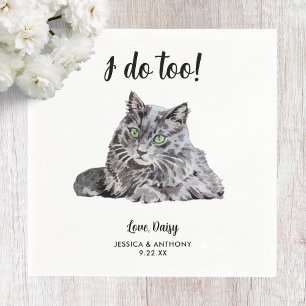 Cat Wedding Cocktail Napkins