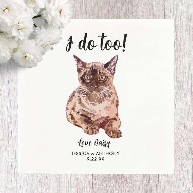 Cat Wedding Cocktail Napkins (Creator Uploaded)