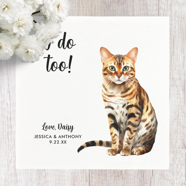 Cat Wedding Cocktail Napkins (Creator Uploaded)