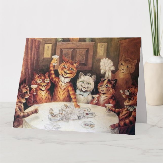 CAT WEDDING CONGRATULATIONS BIG CARD LOUIS WAIN (Front)