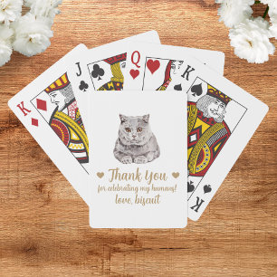 Cat Wedding Favour Playing Cards