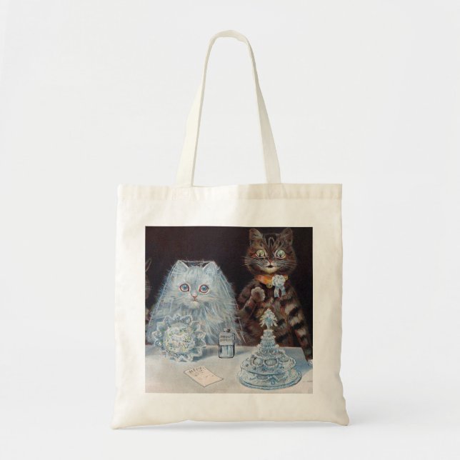 Cat Wedding, Marriage, Bride, Louis Wain Tote Bag (Front)