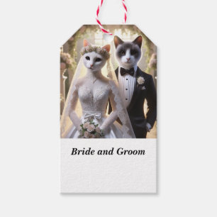 Cat Wedding themed with Bride and Groom Gift Tags
